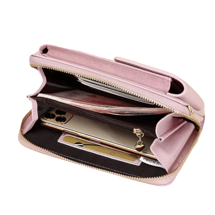 Smart Phone Shoulder Purse - Grey Canvas