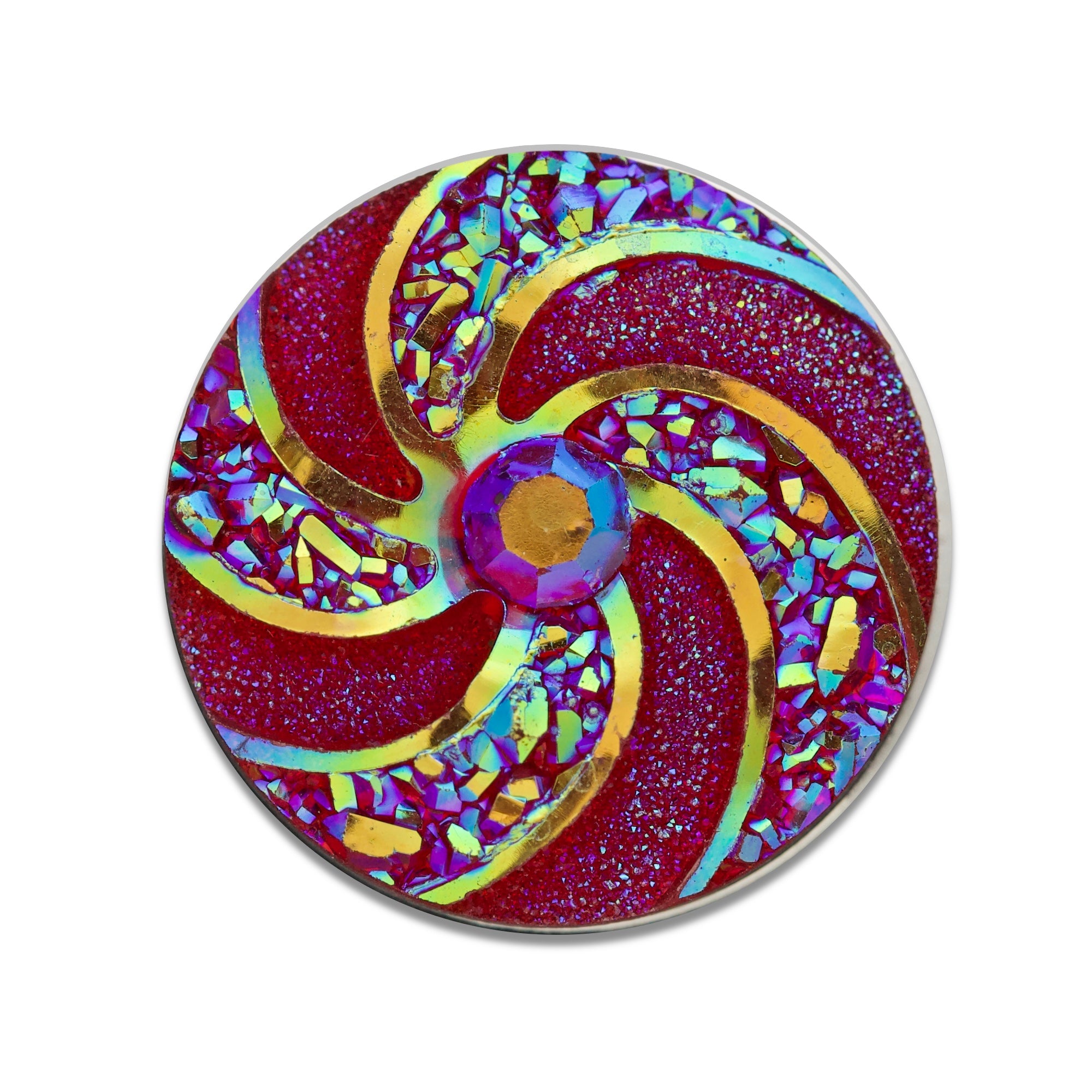 Spiral Glitter Red