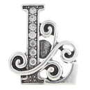 L Letter Filigree Scroll
