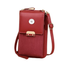 Smart Phone Shoulder Purse  - Red Canvas