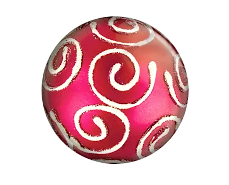 Red Swirl Ornament