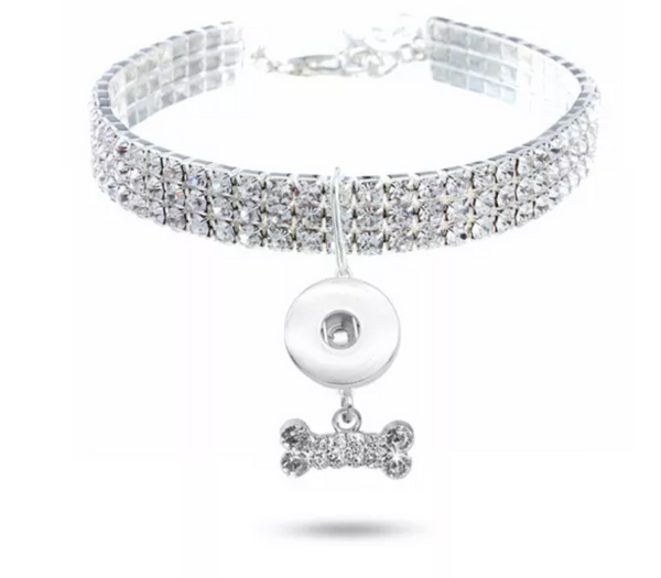 Rhinestone Pet Collar - Clear