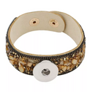 Tan Natural Stone  Leather Bracelet