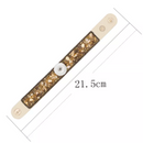 Tan Natural Stone  Leather Bracelet