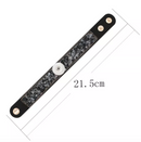 Black Natural Stone Leather Bracelet