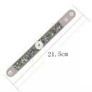 Grey Natural Stone  Leather Bracelet