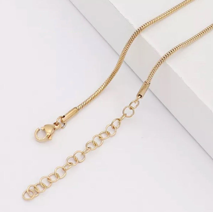 Snake Chain - Stainless Steel Gold 18"
