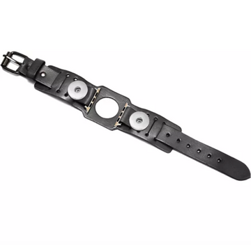 Apple iwatch7 series Leather Watchband - Black 38