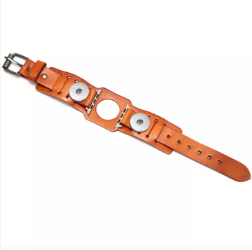 Apple iwatch7 series Leather Watchband - Saddle Tan 42
