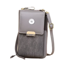 Smart Phone Shoulder Purse - Grey Canvas