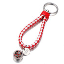 KeyChain Braided Red & White