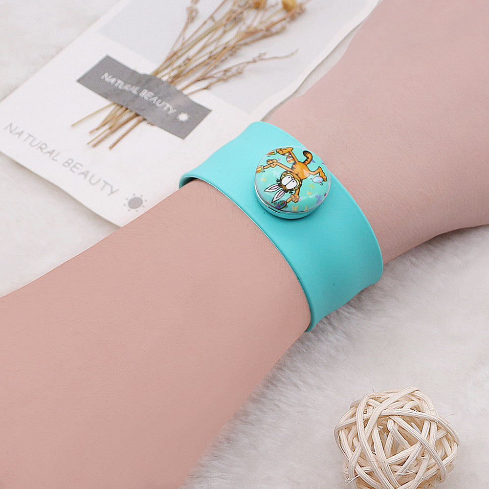Child's Slap Bracelet - Cyan