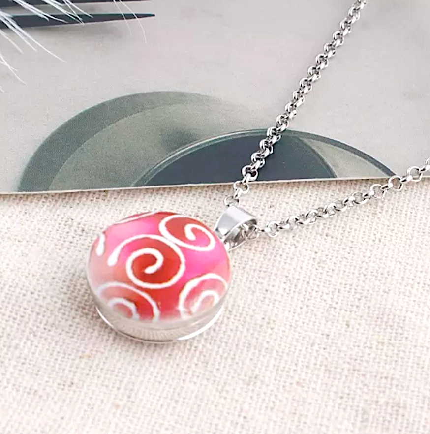 Red Swirl Ornament