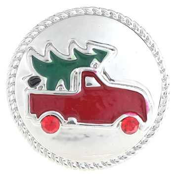 Red Christmas Truck Silver