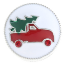 Red Christmas Truck White