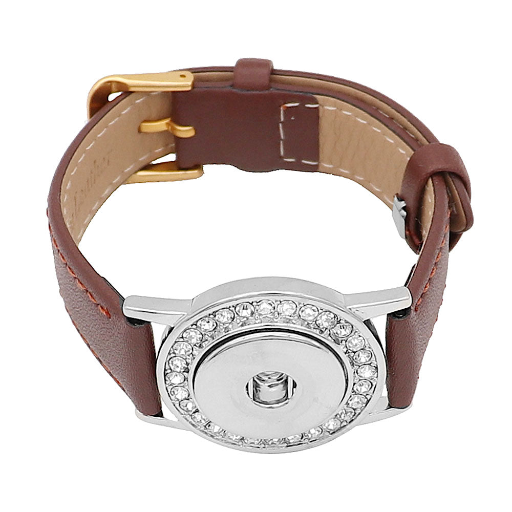 Bejewelled Watchband - Brown