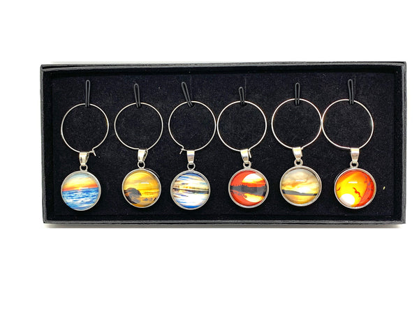 Wine Charms - West Coast Sunsets
