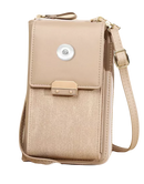 Smart Phone Shoulder Purse - Tan Canvas