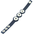 Tri-snap Blue Leather