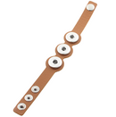 Tri-snap Tan Leather